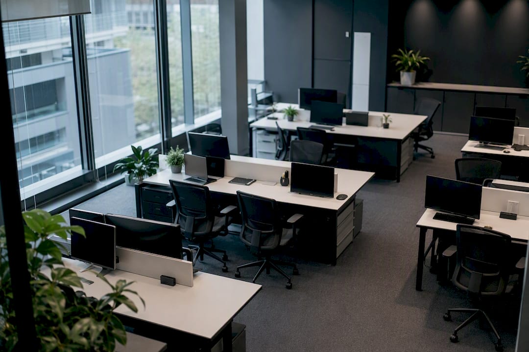 Bright modern empty office interior