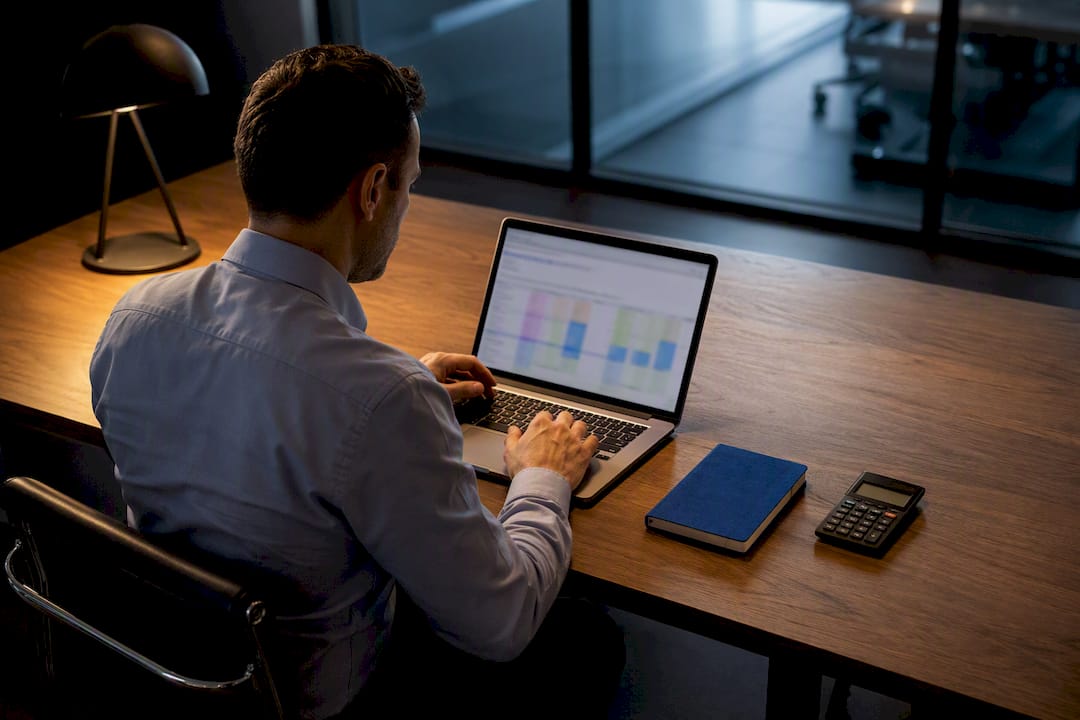 Hands reviewing effective rent calculations