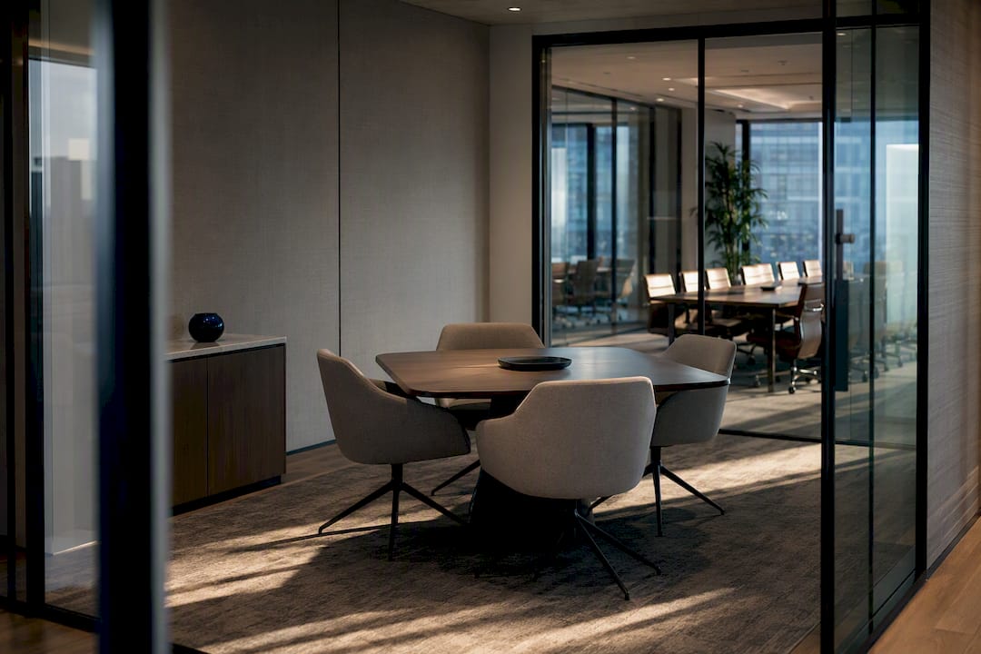 Meeting rooms arranged for utilisation review