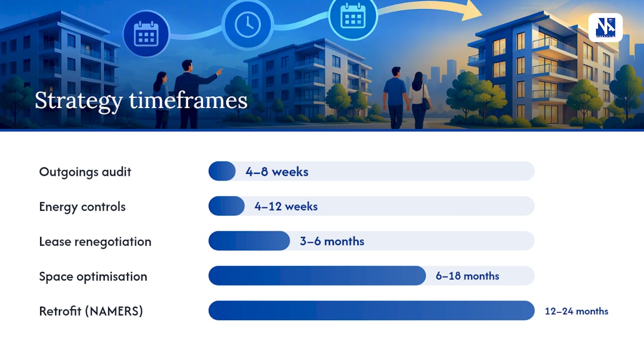 Top occupancy cost reduction strategies to prioritise — overview diagram