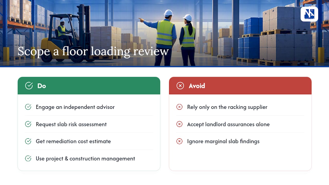 Get help scoping your floor loading review — overview diagram