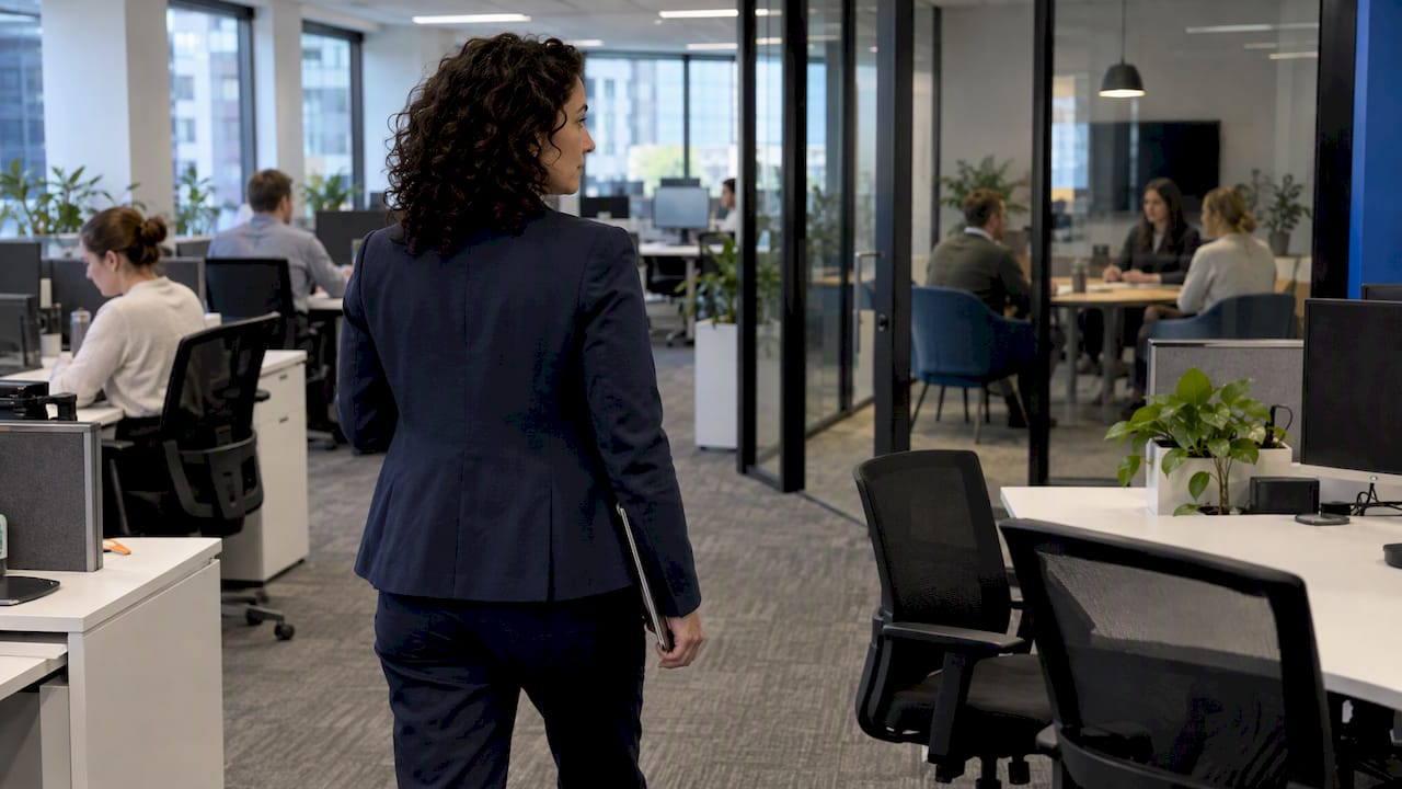 Strategist conducting an office utilisation audit