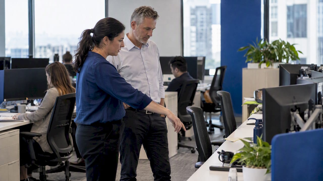 Advisers assess occupied and unused office workpoints