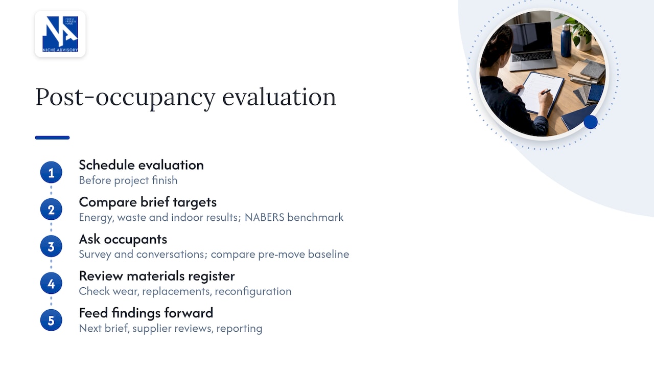 Post-occupancy measures feed the next supplier brief